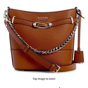 Guess Silvye crossbody bucket handbag